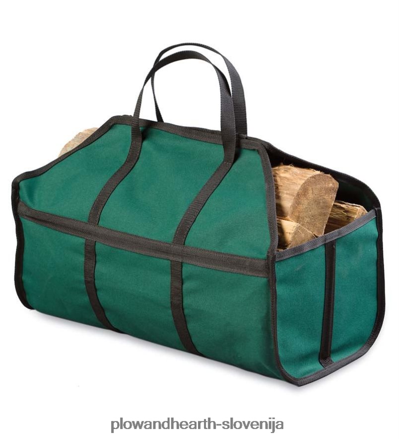 platneni nosilec za polena, zelen Plow & Hearth 2V46082986 dodatki