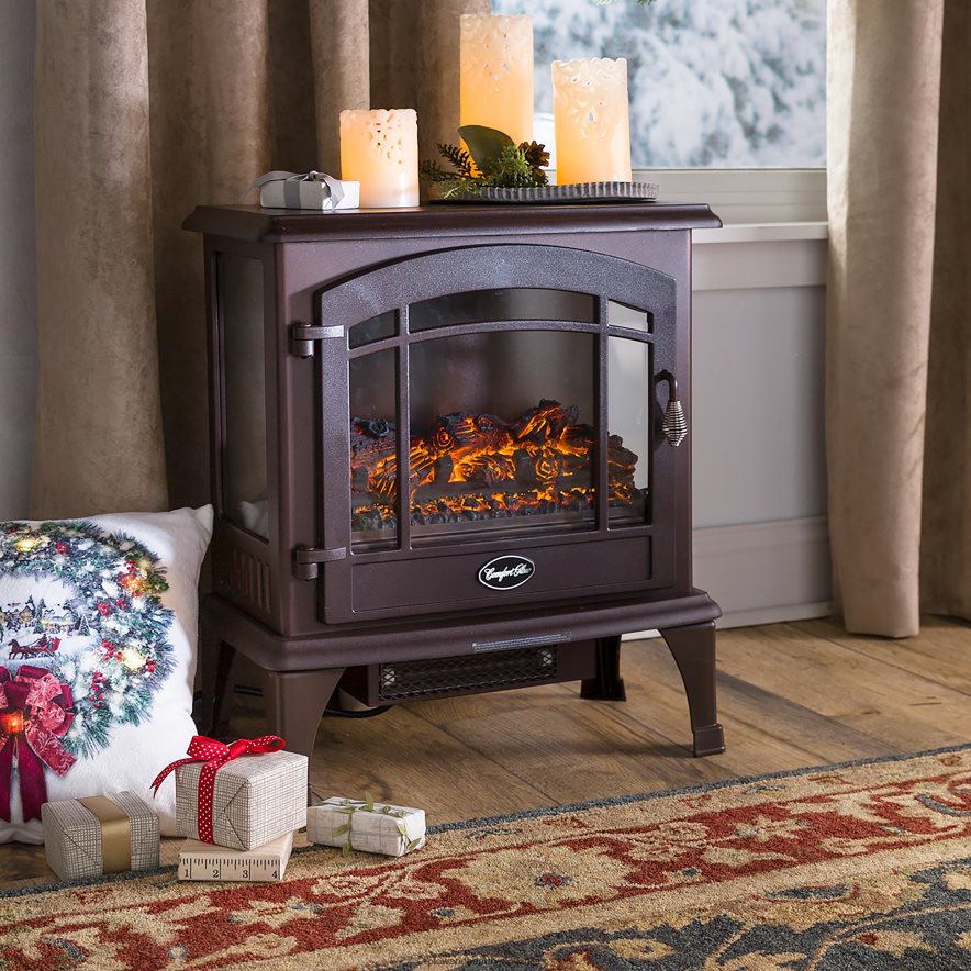 panoramski kvarčni infrardeči grelec - črn Plow & Hearth 2V46082932 Ognjišče