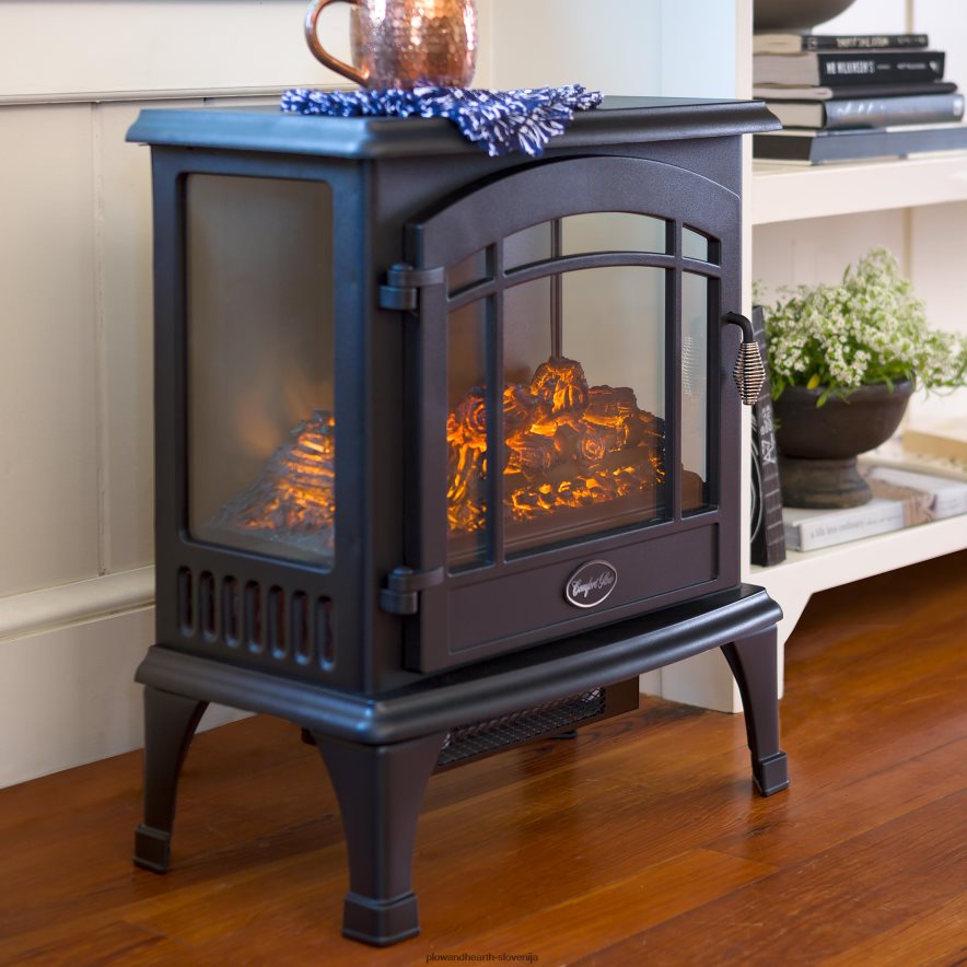 panoramski kvarčni infrardeči grelec - črn Plow & Hearth 2V46082932 Ognjišče