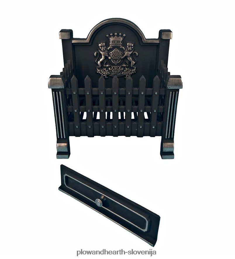 ognjevarna košara v gotskem slogu s protipožarnim povratkom Plow & Hearth 2V46082820 Ognjišče