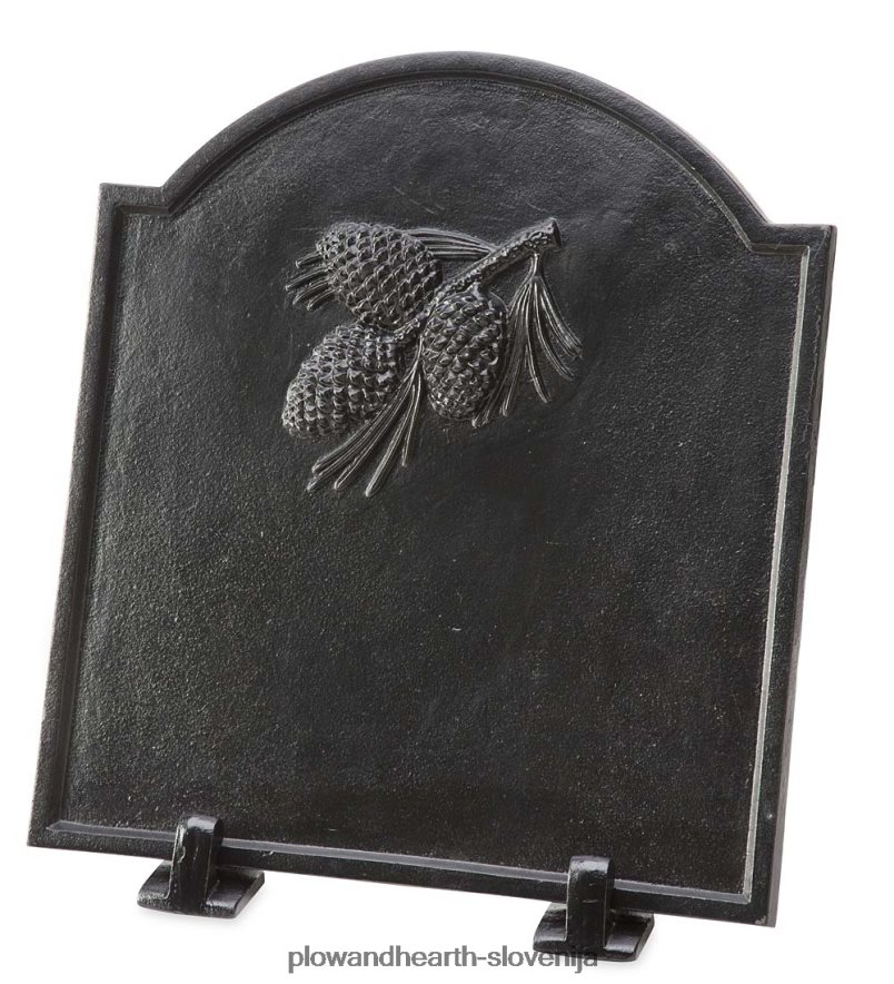 ognjišče iz litega železa z dizajnom iz borovega stožca Plow & Hearth 2V46083198 Ognjišče