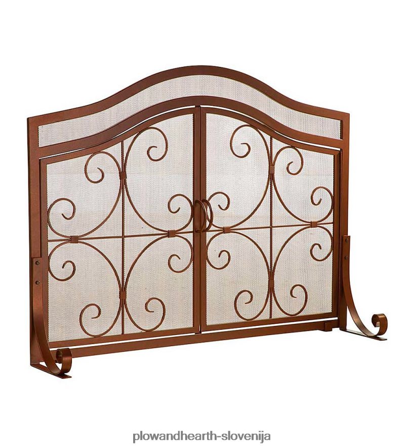 majhna grebenska ravna zaščita za kamin - baker Plow & Hearth 2V46083234 Ognjišče