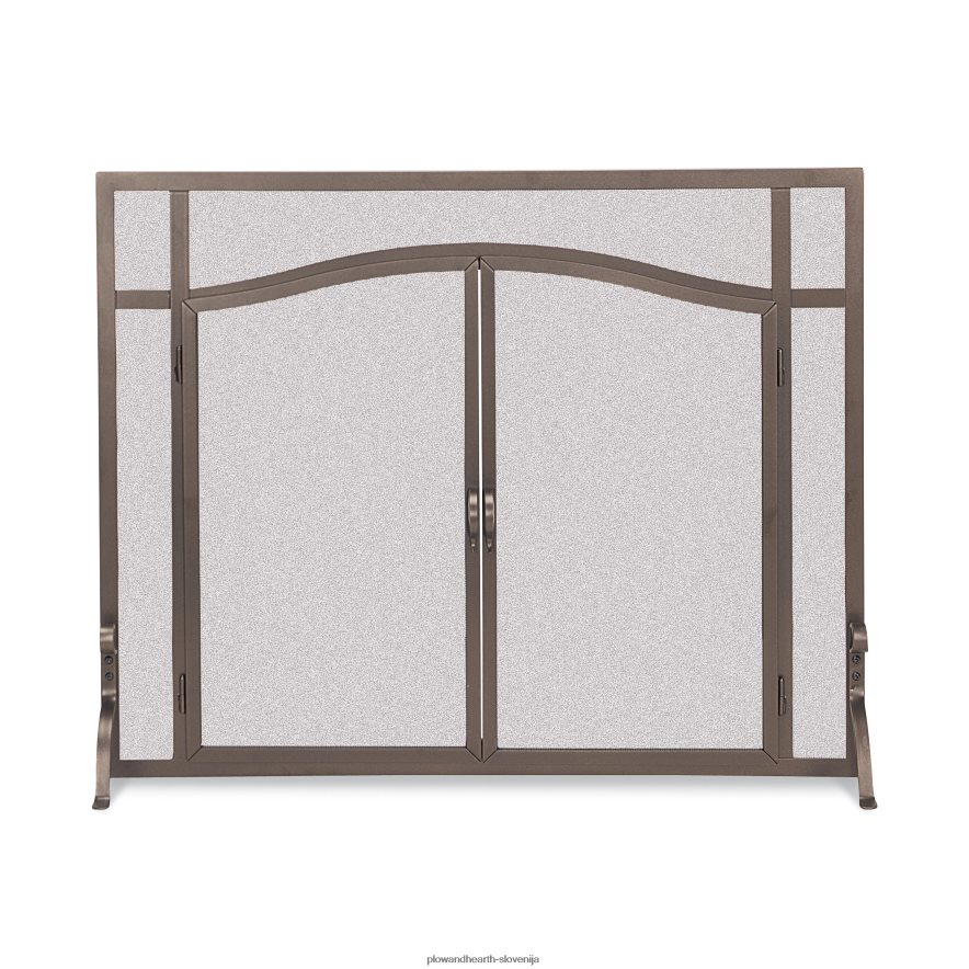 majhno ravno varovalo po meri z obokanimi vrati - črno Plow & Hearth 2V46082928 Ognjišče