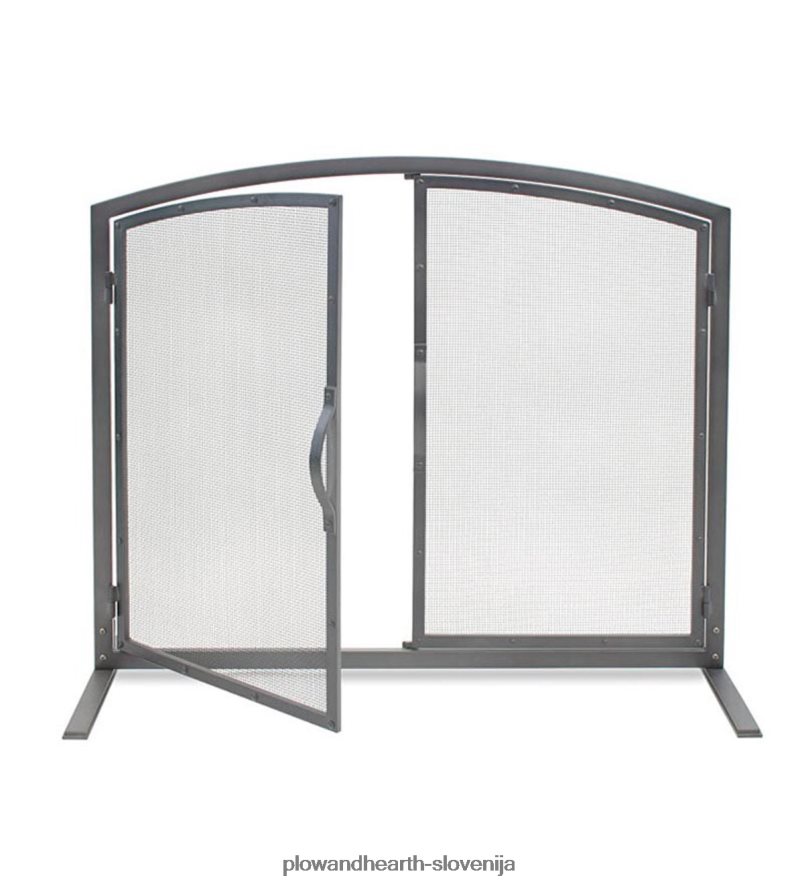 senčna železna vrata kaminska mreža iz naravnega železa - železo Plow & Hearth 2V46082886 Ognjišče