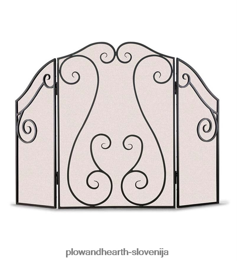 starinski drsni zaslon - črn Plow & Hearth 2V46082897 Ognjišče