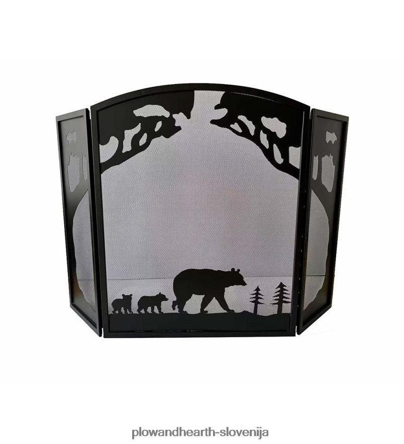 trojni ognjevarni medvedek - črn Plow & Hearth 2V46082909 Ognjišče