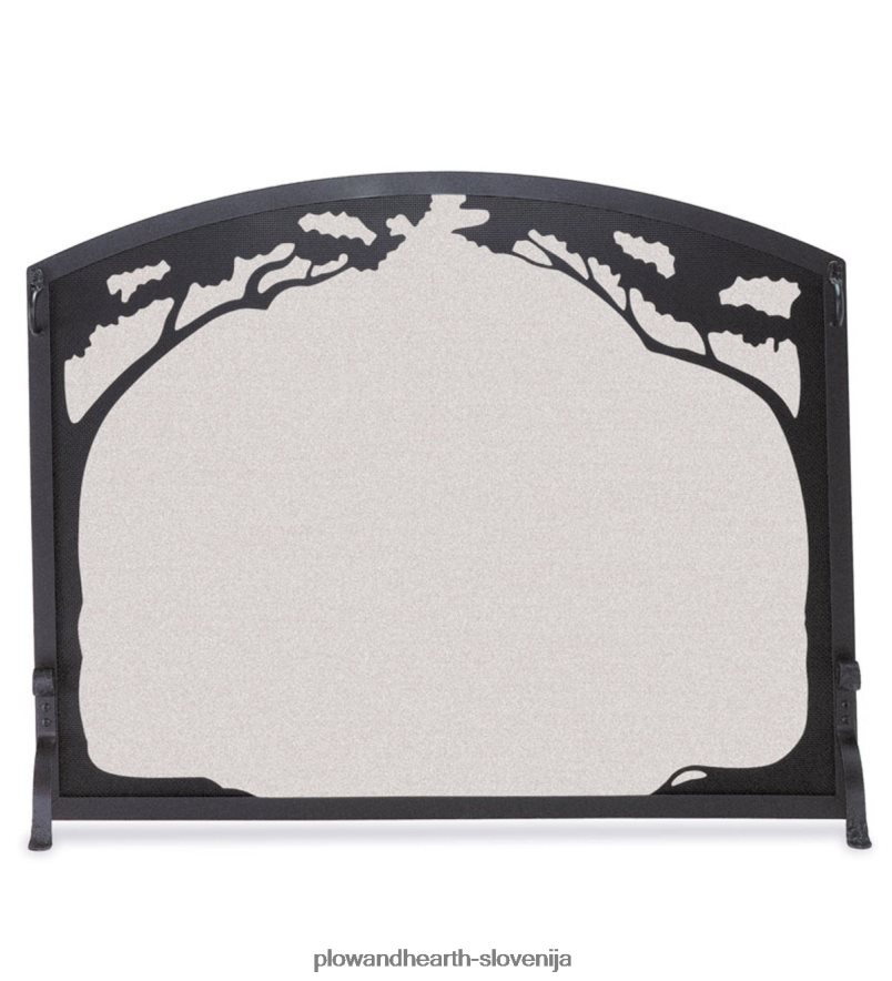 velika hrastova ploščata zaščita za kamin - črna Plow & Hearth 2V46082891 Ognjišče