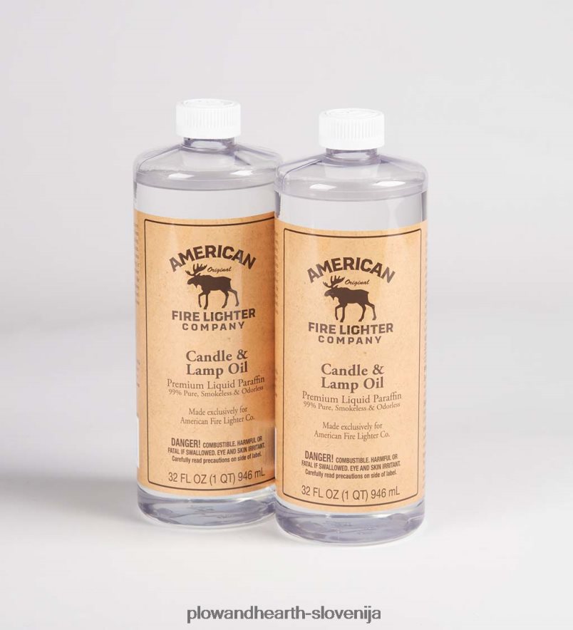 komplet ameriških vžigalnikov z oljem za svetilke s čistim gorenjem Plow & Hearth 2V46082710 Ognjišče