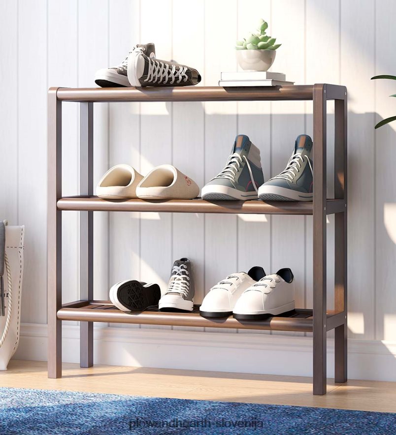 kmečka hiša s tremi policami konzolna knjižna omara stojalo za shranjevanje - starinski kostanj Plow & Hearth 2V46082090 pohištvo