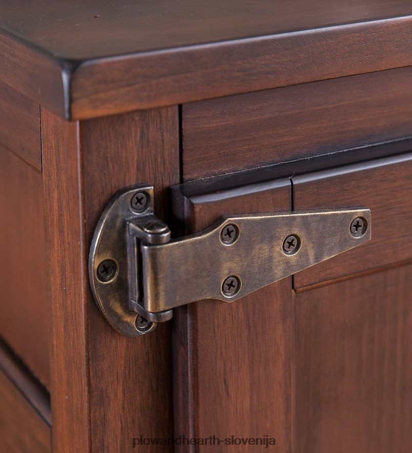 lesena klubska mizica/klop iz portlandske ledenice z repliko okovja - oreh Plow & Hearth 2V46081984 pohištvo