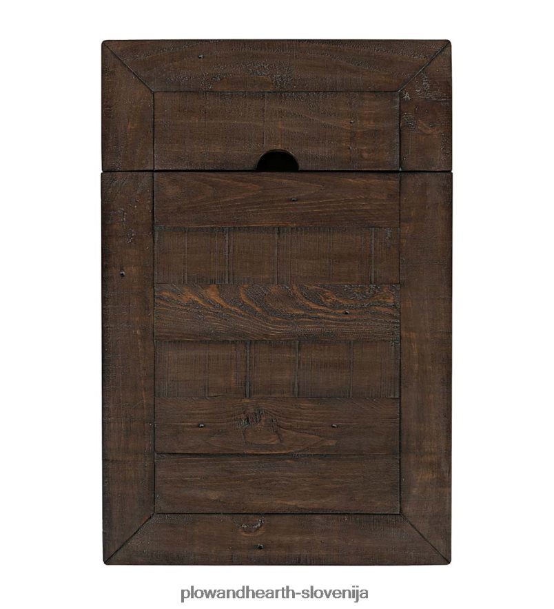 stranska mizica za elektrarno iz predelanega lesa cape charles z vrati usb - bela Plow & Hearth 2V46081987 pohištvo