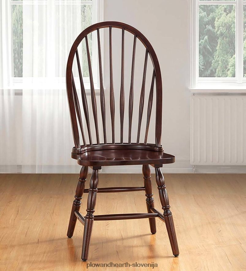 tradicionalen stol windsor iz trdega lesa - espresso Plow & Hearth 2V46082034 pohištvo