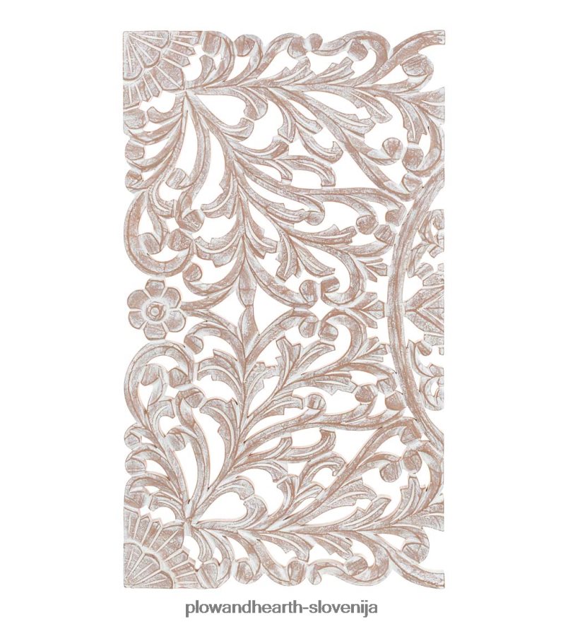 tridelna bela stenska umetnost s cvetjem Plow & Hearth 2V46082134 pohištvo