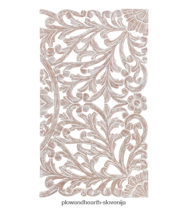 tridelna bela stenska umetnost s cvetjem Plow & Hearth 2V46082134 pohištvo