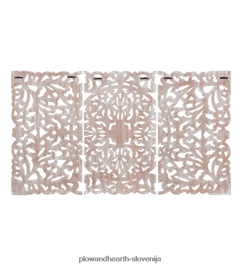 tridelna bela stenska umetnost s cvetjem Plow & Hearth 2V46082134 pohištvo