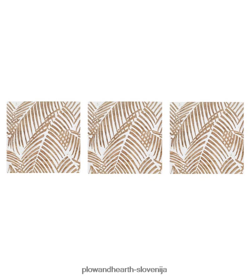 tridelna bela tropska stenska umetnost Plow & Hearth 2V46082132 pohištvo