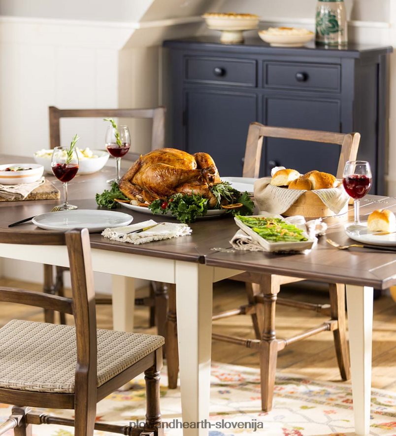 kolekcija laurel ridge kmečka miza shelby z zložljivimi listi - kakav Plow & Hearth 2V46082099 pohištvo