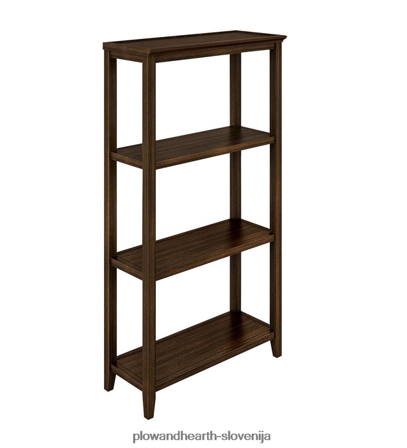 Kmečka hiša s tremi policami visoka knjižna polica za shranjevanje - prano siva Plow & Hearth 2V46082118 pohištvo