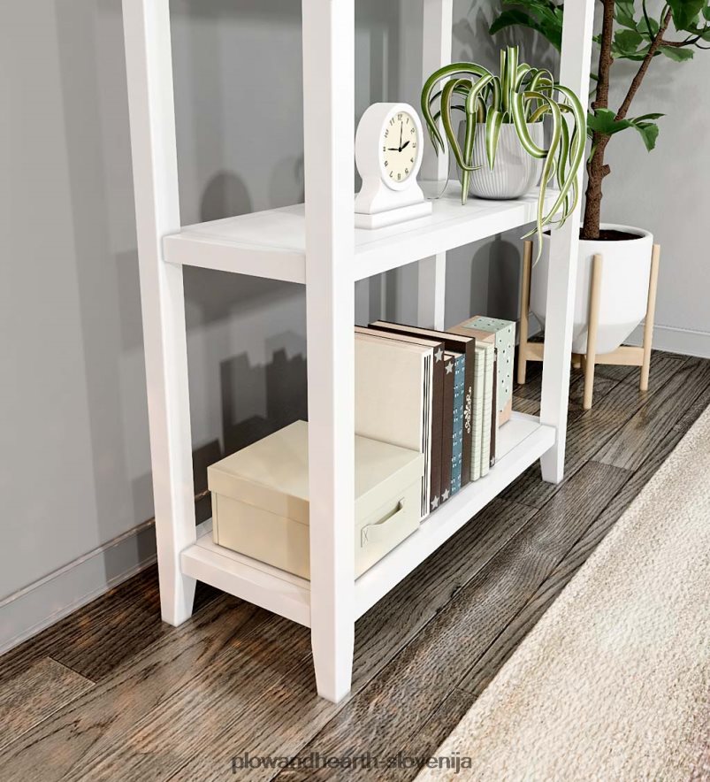 Kmečka hiša s tremi policami visoka knjižna polica za shranjevanje - prano siva Plow & Hearth 2V46082118 pohištvo