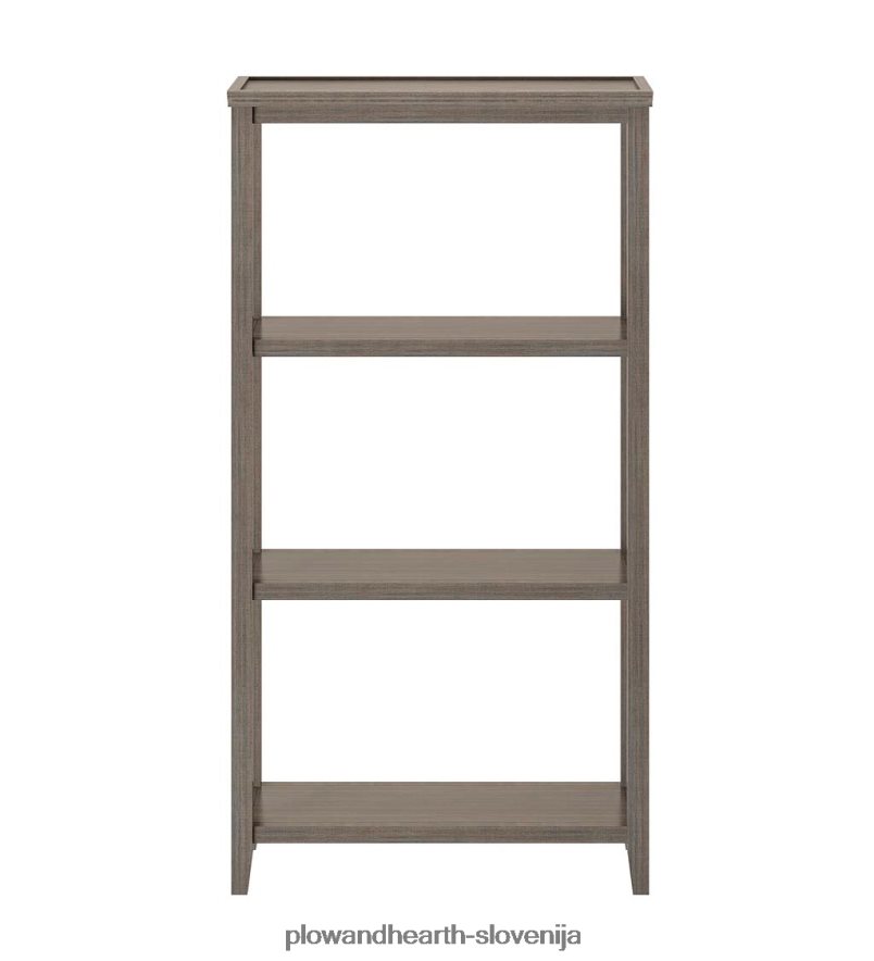 Kmečka hiša s tremi policami visoka knjižna polica za shranjevanje - prano siva Plow & Hearth 2V46082118 pohištvo