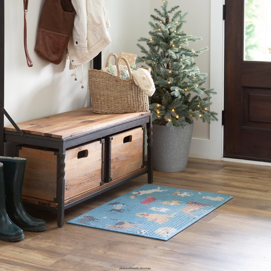 pasja park deluxe vodna podloga - modra Plow & Hearth 2V46081938 preproge in predpražniki