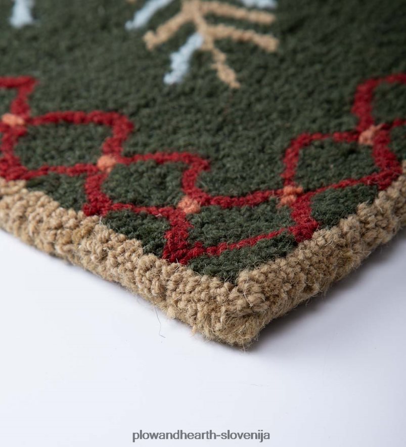 ročno zapeta volnena preproga iz borovih storžev Plow & Hearth 2V46081747 preproge in predpražniki