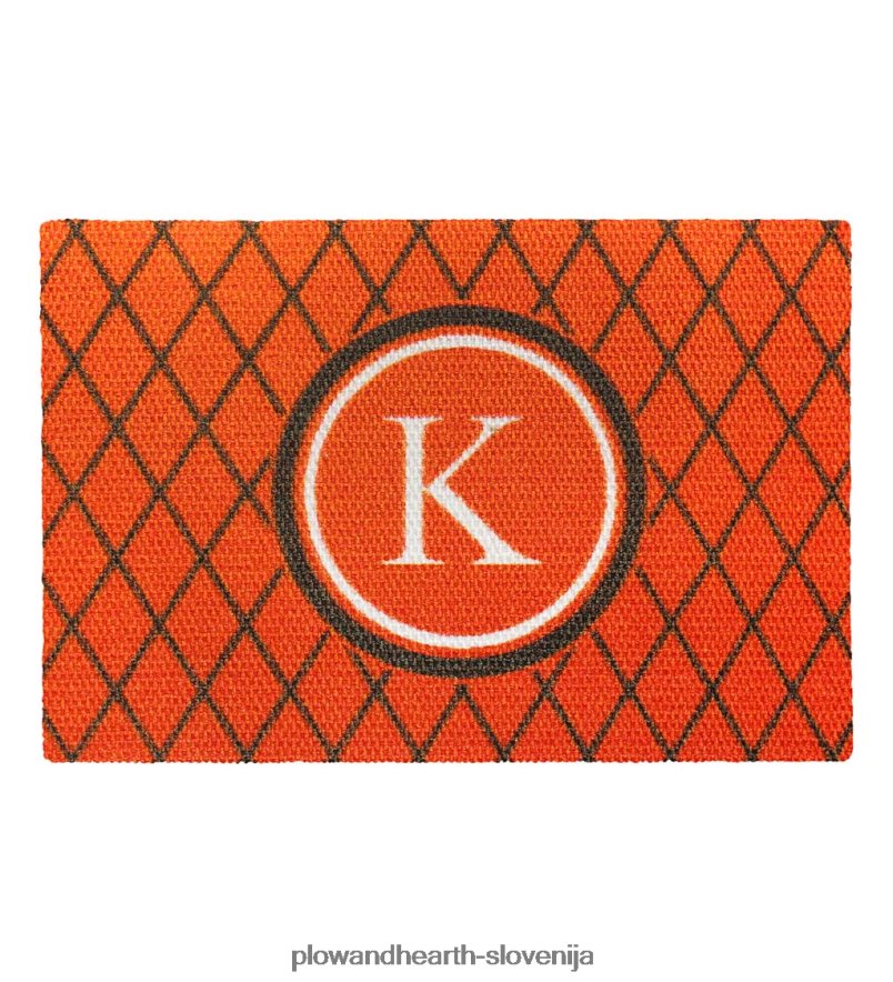 monogram argyle predpražnik v videzu sisala - moder Plow & Hearth 2V46081899 preproge in predpražniki