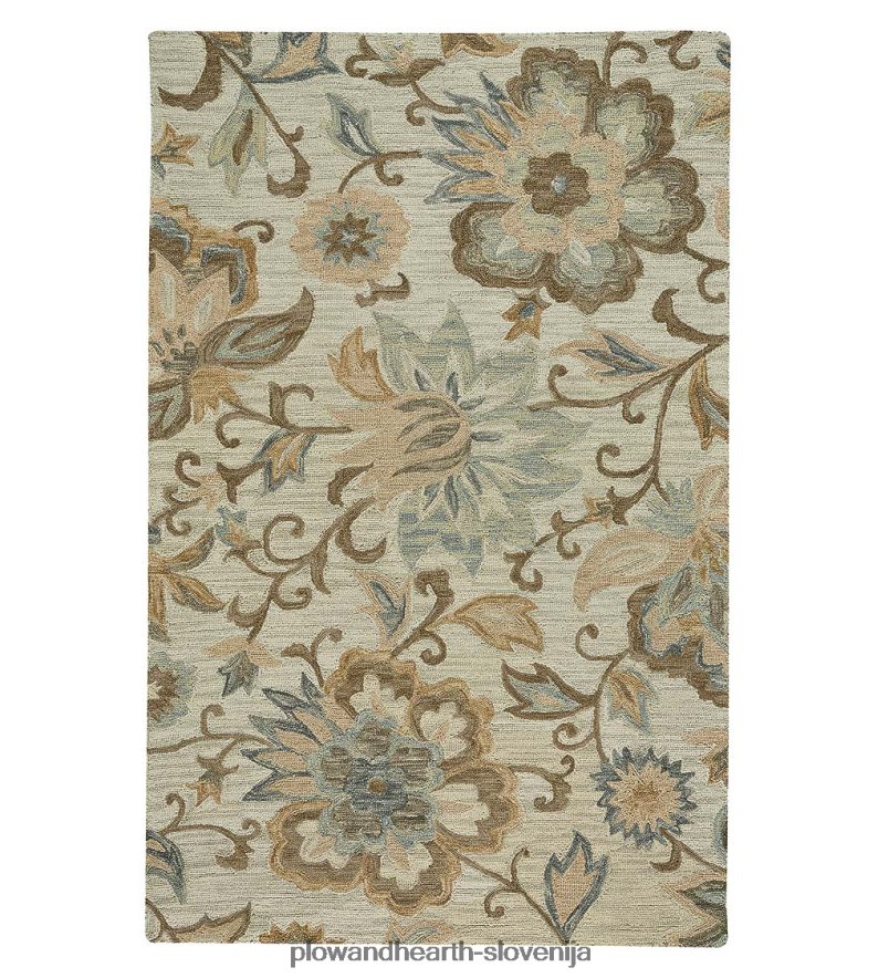 volnena cvetlična preproga parkside, 8' x 10' - naravna Plow & Hearth 2V46082320 preproge in predpražniki