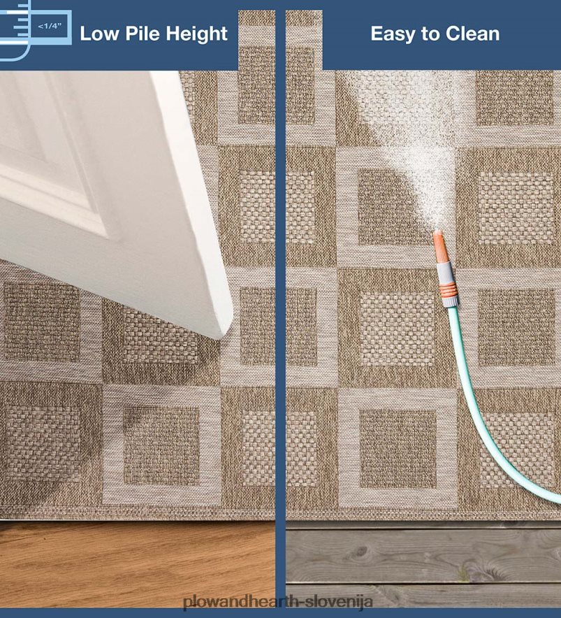 notranja/zunanja plažna kvadratna preproga Plow & Hearth 2V46081808 preproge in predpražniki