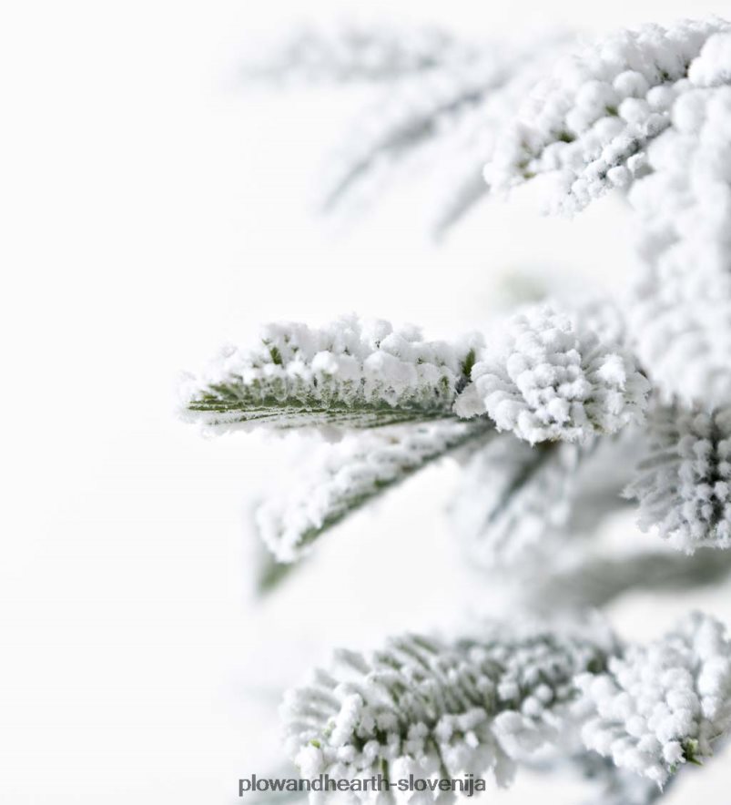 6' monte rosa božično drevo iz alpske jelke s 150 toplo belimi LED diodami Plow & Hearth 2V46083232 sezonsko in darila