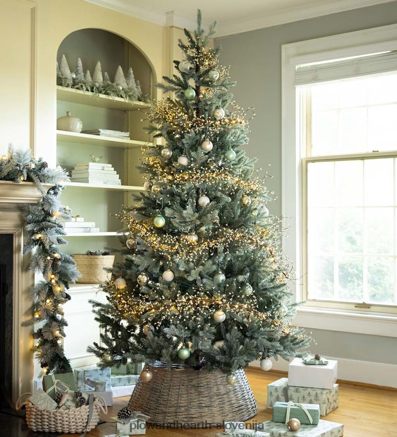 lesketajoče se megleno božično drevo, 7'h Plow & Hearth 2V46083220 sezonsko in darila