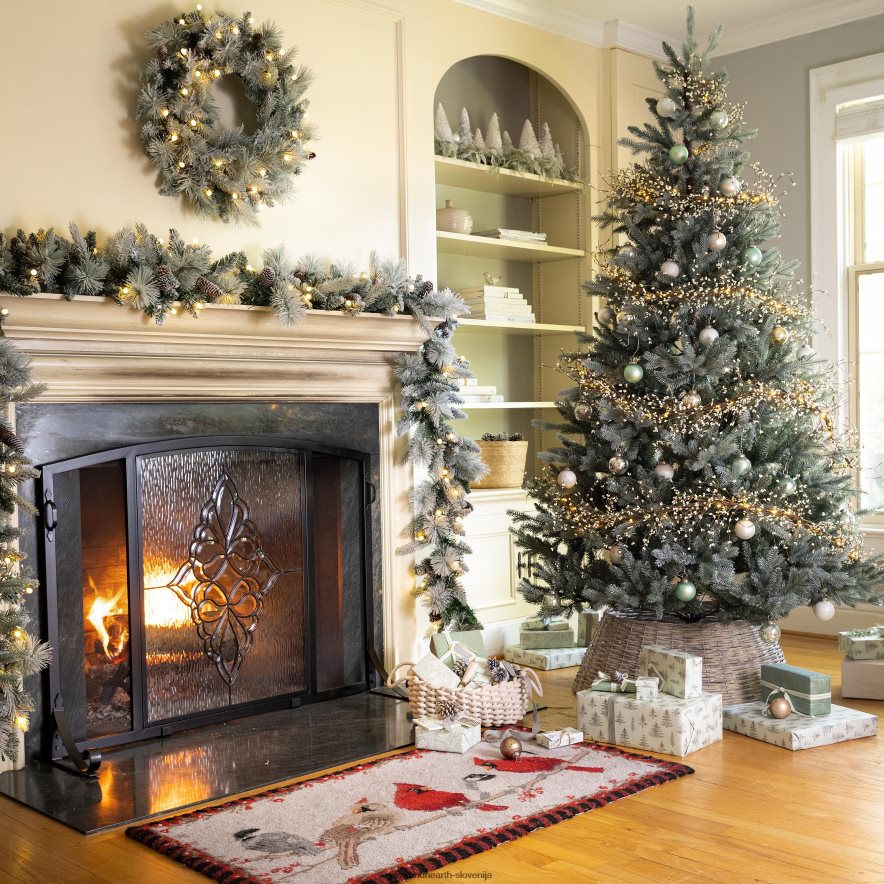 lesketajoče se megleno božično drevo, 7'h Plow & Hearth 2V46083220 sezonsko in darila