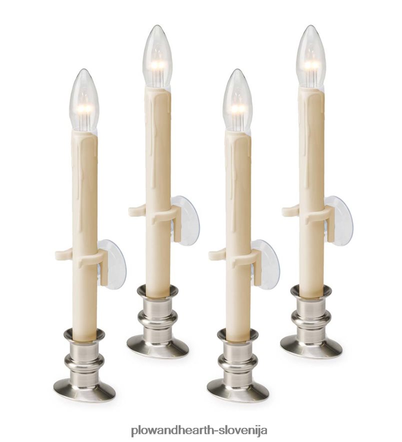 Set okenskih sveč s priseskom s časovnikom in daljincem Plow & Hearth 2V46082245 sezonsko in darila