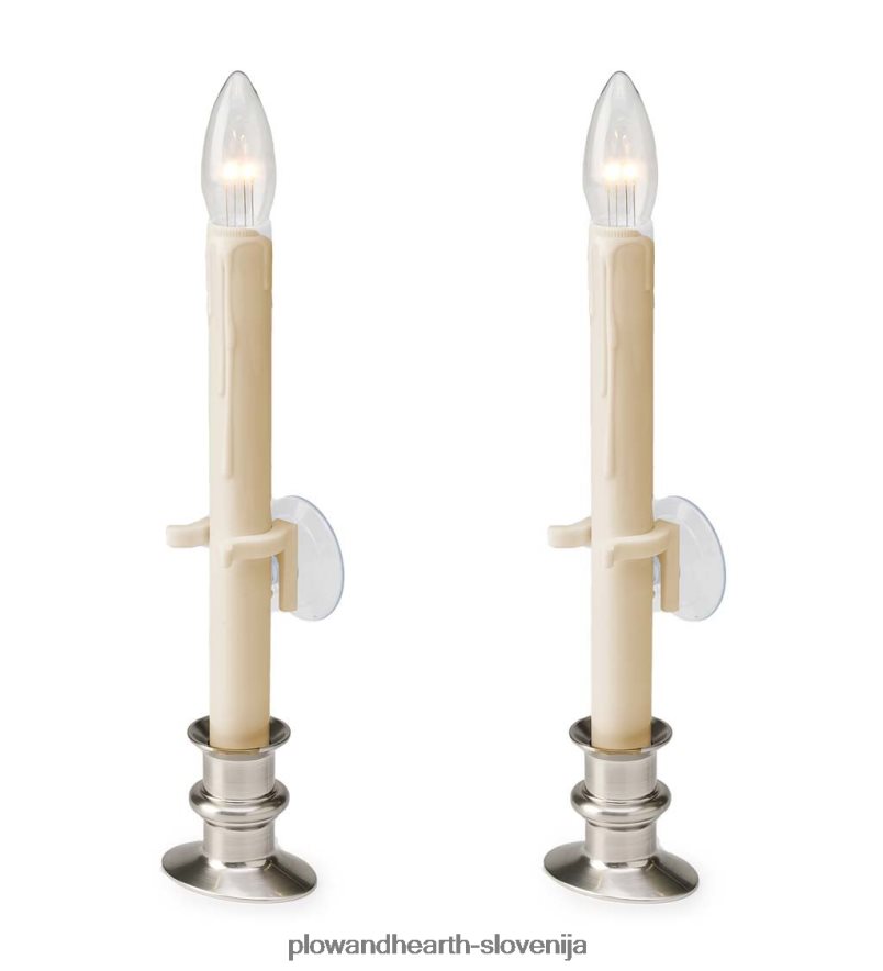 Set okenskih sveč s priseskom s časovnikom in daljincem Plow & Hearth 2V46082245 sezonsko in darila