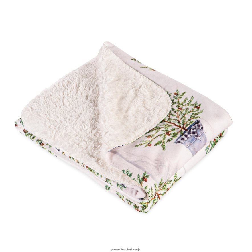 božični bor šerpa flis met Plow & Hearth 2V46082303 sezonsko in darila