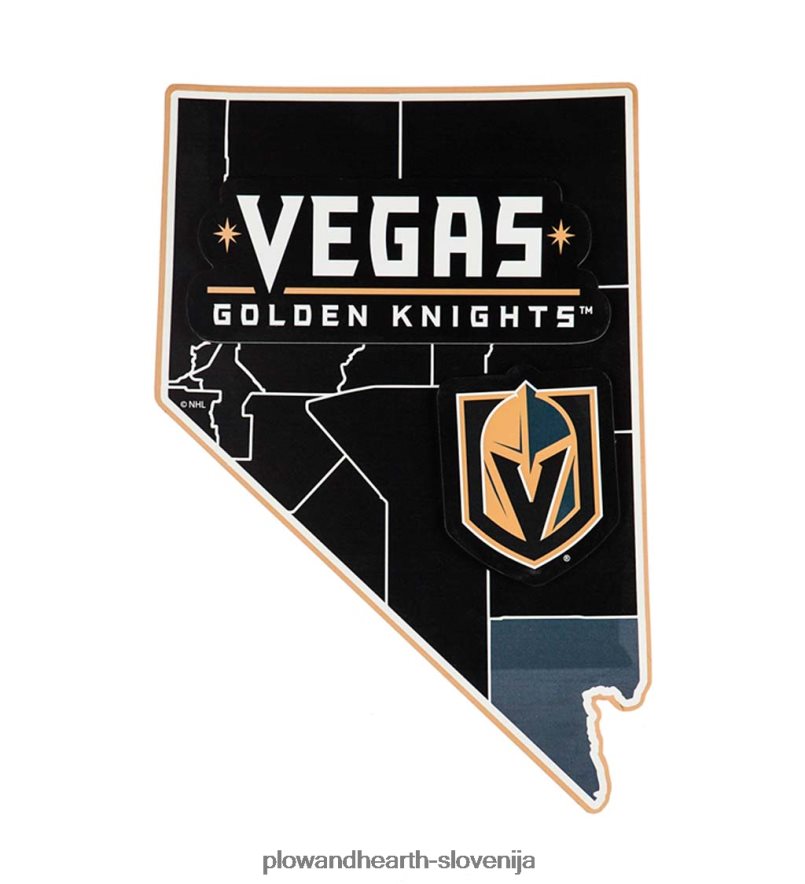 leseni stenski dekor v državni obliki, nhl las vegas golden knights Plow & Hearth 2V46082232 sezonsko in darila
