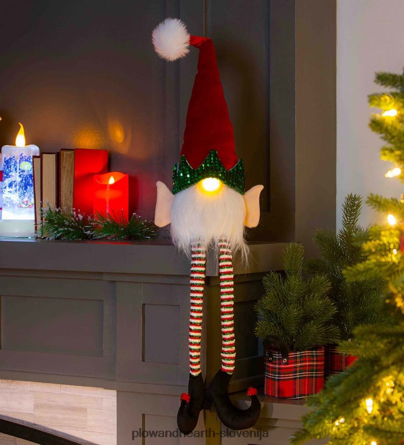 osvetljen namizni dekor gnome elf Plow & Hearth 2V46082263 sezonsko in darila