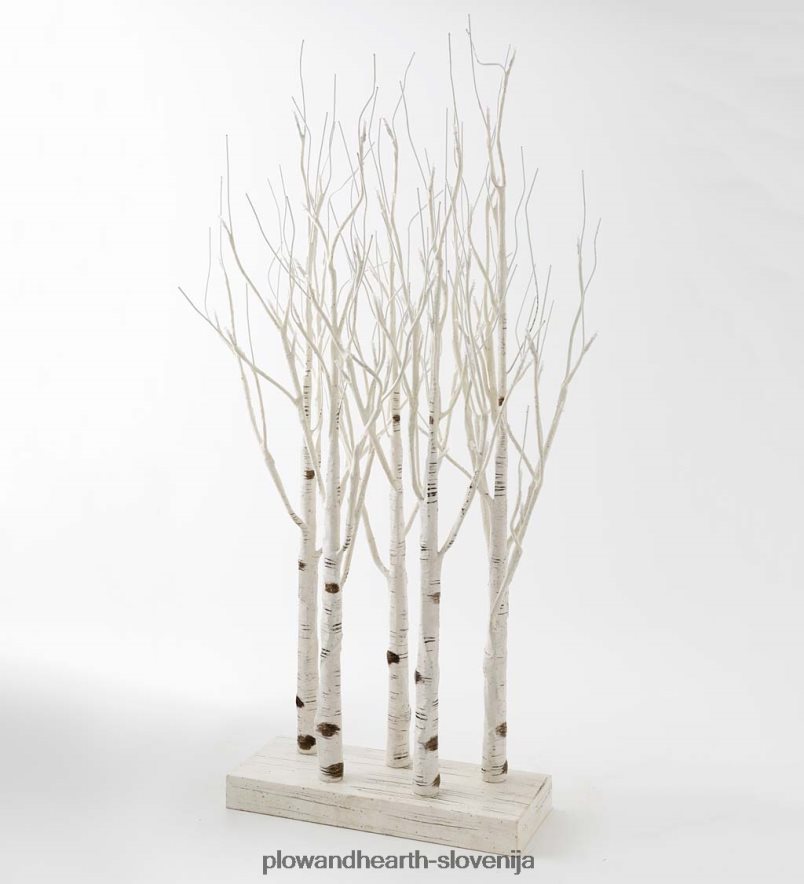 osvetljena breza poudarek na drevesu Plow & Hearth 2V46082220 sezonsko in darila