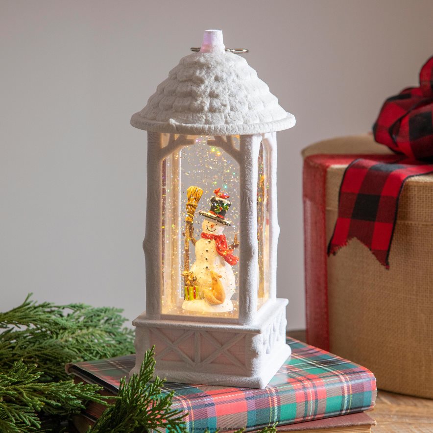 osvetljena snežakova vodna svetilka s projektorjem Plow & Hearth 2V46082247 sezonsko in darila