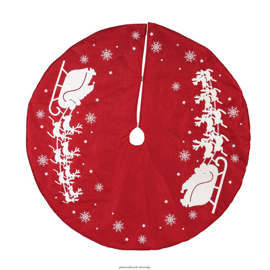 osvetljeno krilo božične jelke na sani Plow & Hearth 2V46082258 sezonsko in darila