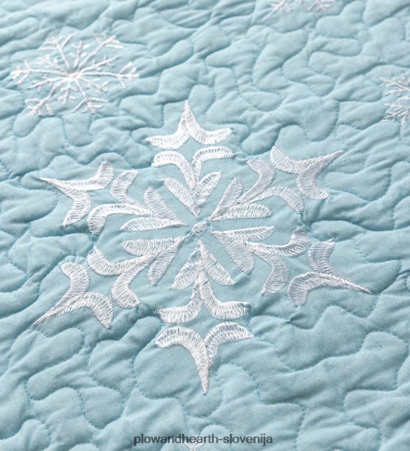 padajoče snežinke bombažno prešito vrvico Plow & Hearth 2V46082283 sezonsko in darila