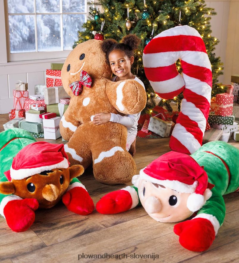 plišasta praznična blazina za telo iz sladkarije Plow & Hearth 2V46082212 sezonsko in darila