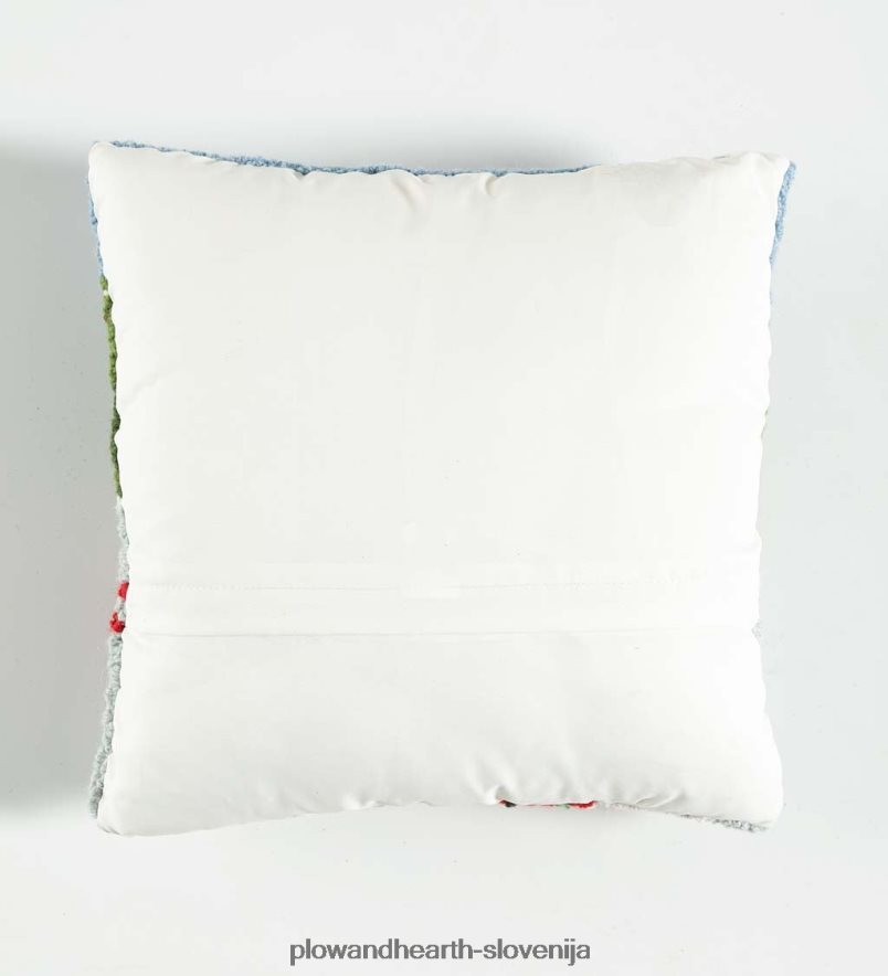 počitniški westie s šalom, ročno zapeta volnena blazina Plow & Hearth 2V46082264 sezonsko in darila