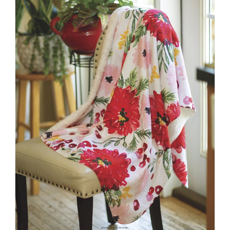 praznični cvetovi šerpa flis met Plow & Hearth 2V46082304 sezonsko in darila