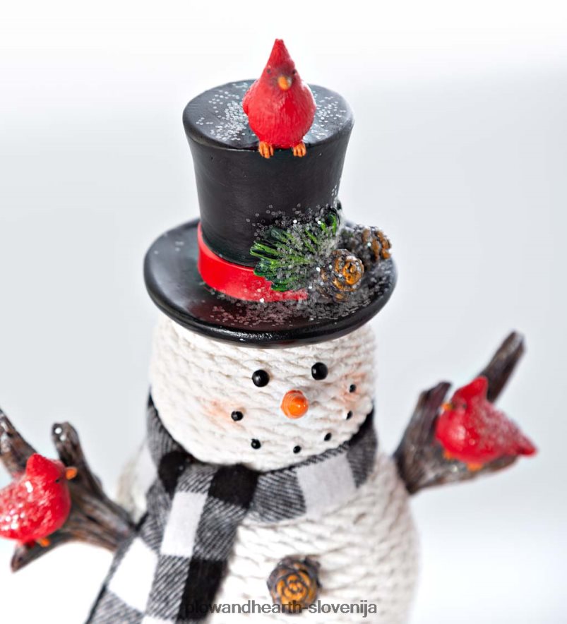 snežak družinski praznični poudarek, komplet 3 kom Plow & Hearth 2V46082174 sezonsko in darila