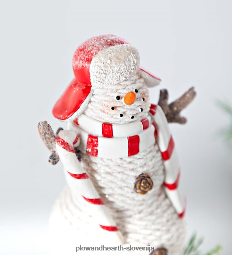 snežak družinski praznični poudarek, komplet 3 kom Plow & Hearth 2V46082174 sezonsko in darila