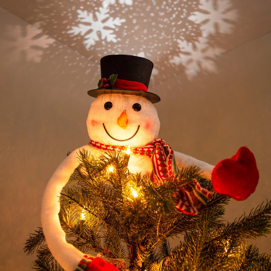 vrh snežaka s projektorjem snežinke Plow & Hearth 2V46082262 sezonsko in darila