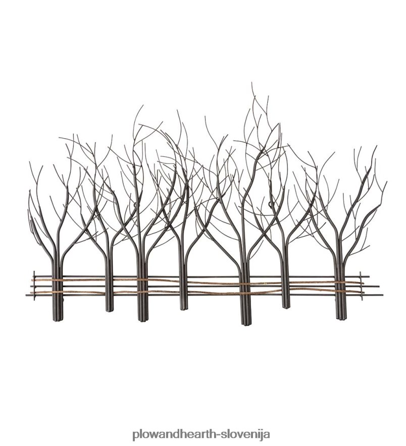 kovinska in naravna vinska trta sedem zimskih dreves na steni Plow & Hearth 2V46082158 sezonsko in darila