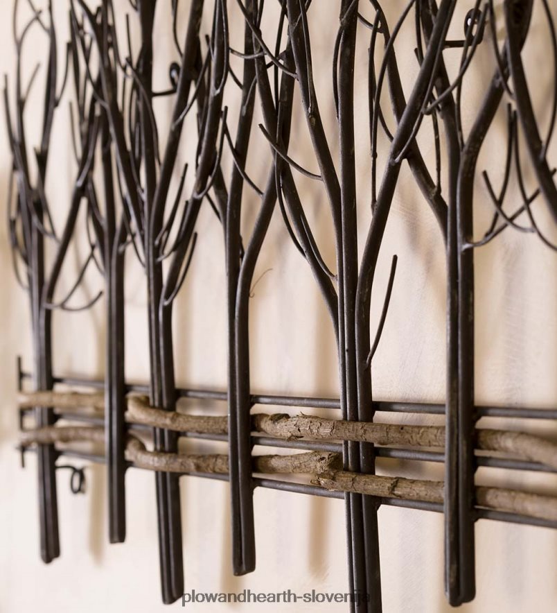 kovinska in naravna vinska trta sedem zimskih dreves na steni Plow & Hearth 2V46082158 sezonsko in darila