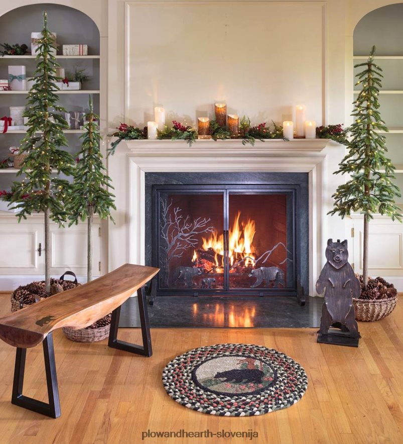 woodland brezplamenske led sveče s časovnikom, set 3 Plow & Hearth 2V46082142 sezonsko in darila